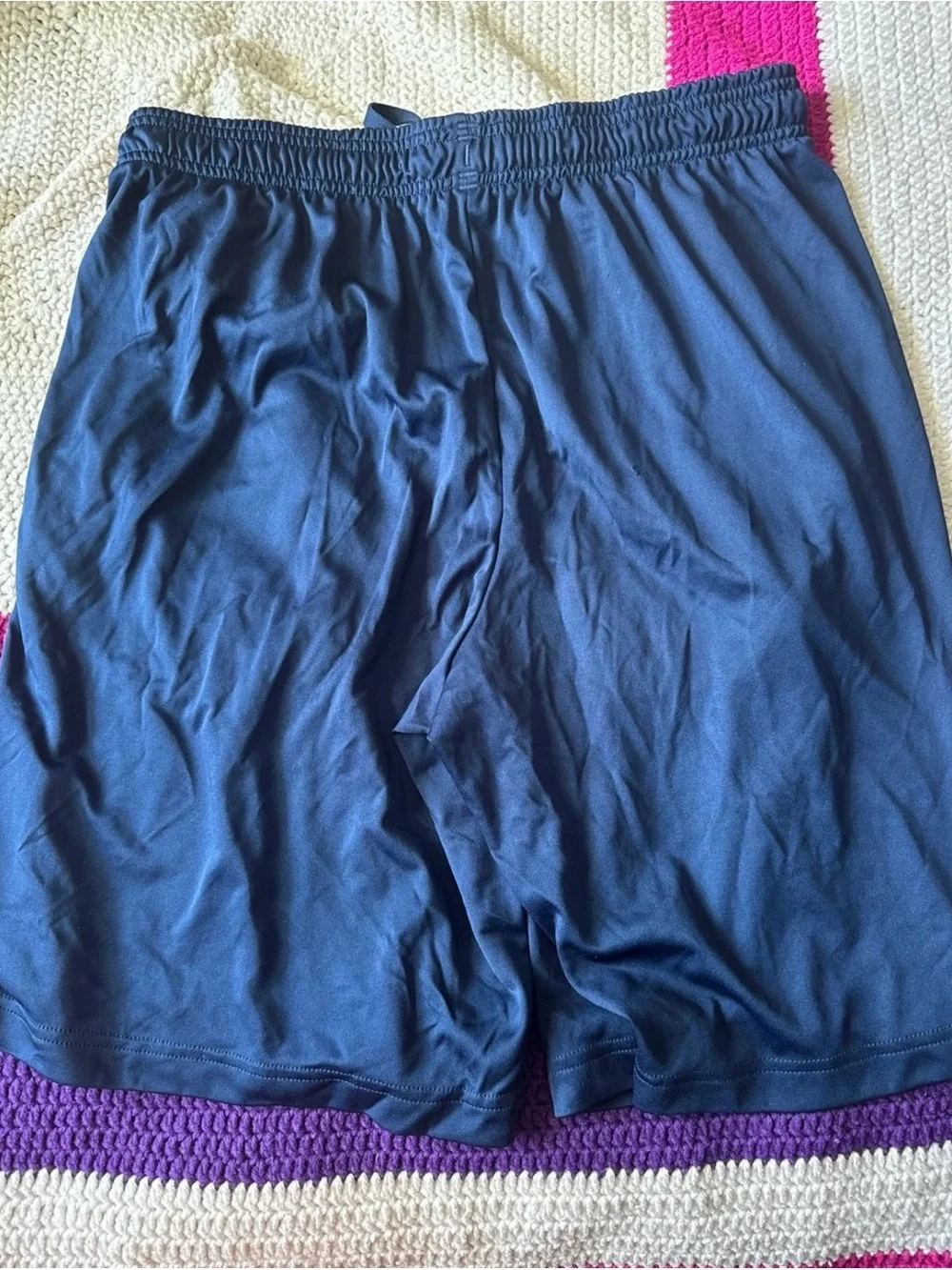 Under Armour Men's Navy Athletic Drawstring Shorts - Picture 5 of 6